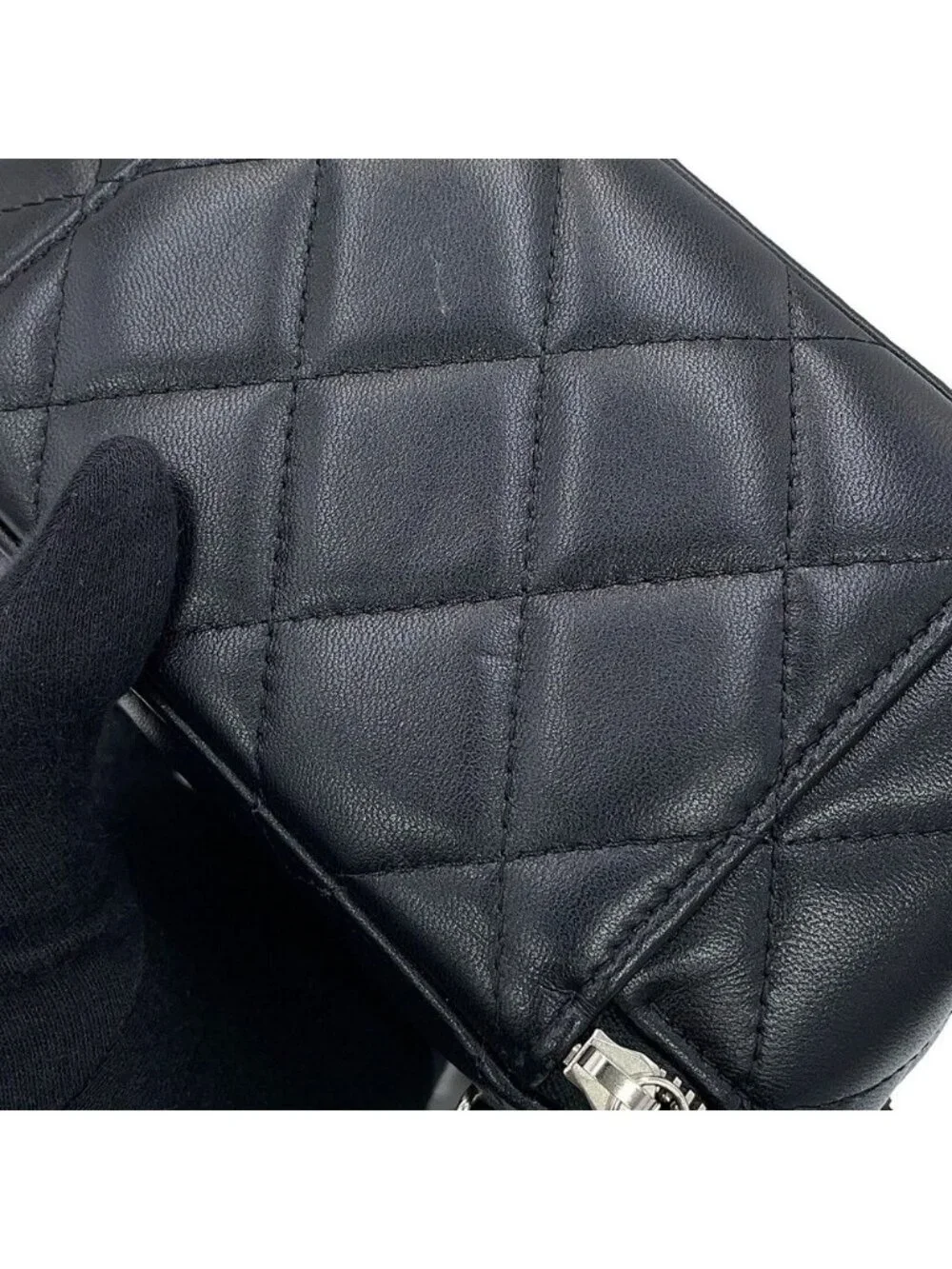 Chanel Chain Shoulder Bag Quilted Coco Gradient Vanity Lambskin Black